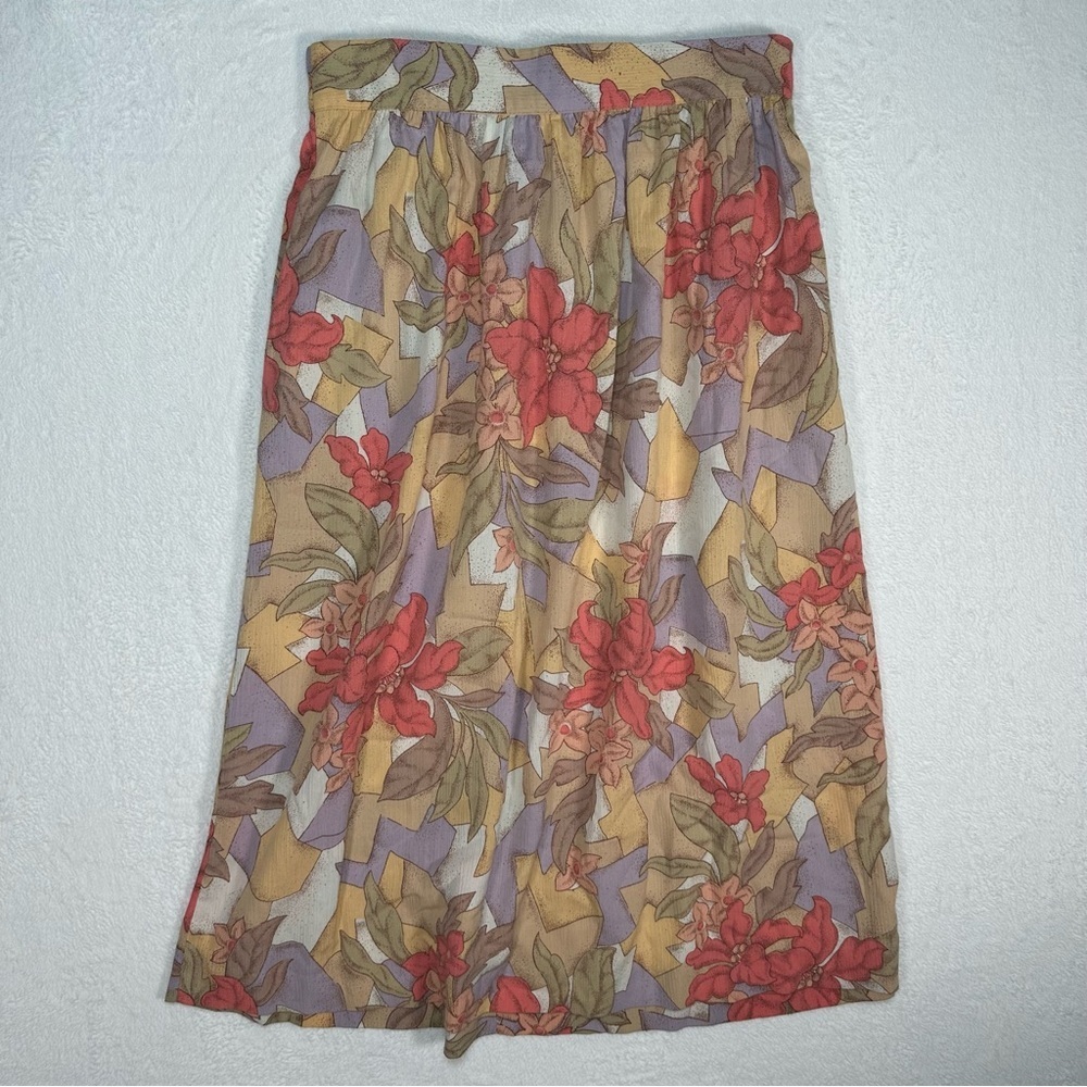 Southern‎ Lady Vintage Skirt Sz 11/12  Feminine and flirty Retro Floral Summer